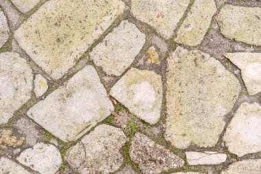 Eski kentteki taş kaldırımın arka planı