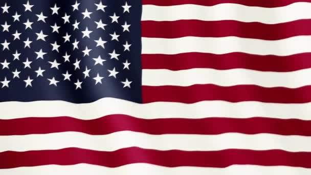 Bandera Estados Unidos Ondea Estados Unidos América Símbolo Animación — Vídeos de Stock