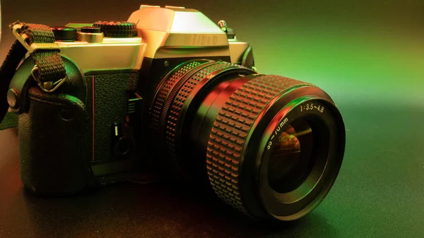Oude Vintage Reflex Analoge Camera Voor Film Roll Fotografie — Stockfoto