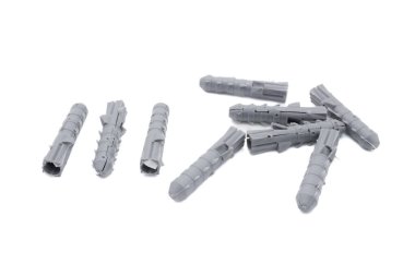 Beyaz arka planda gri plastik panel