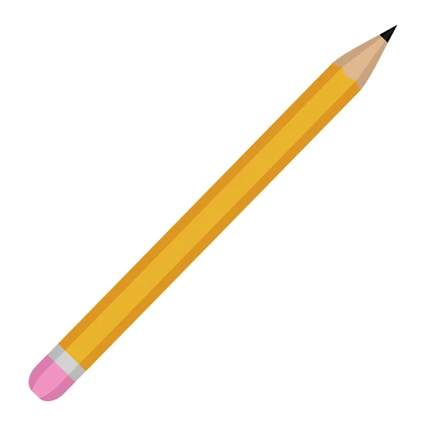 Web Pencil Канцелярський Предмет Письма Малювання Векторна Ілюстрація Простому Плоскому — стоковий вектор
