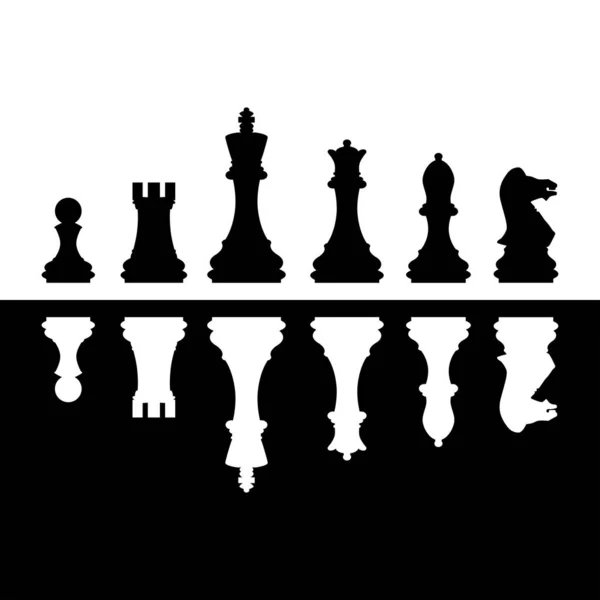 チェスの駒のセット チェスは古代の知的ゲームです デザインとウェブのために分離ベクトルイラスト — ストックベクタ