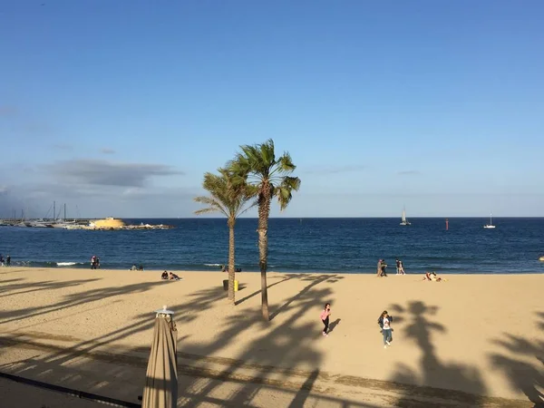 Barcelona Plaj Barceloneta Spanya — Stok fotoğraf