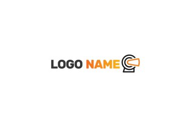 Vektör sanal gerçeklik logo tasarımı. Beyaz arka planda yalıtılmış.