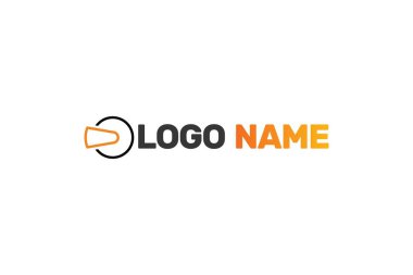 Sanal gerçeklik logo tasarımı. Beyaz arka planda yalıtılmış.