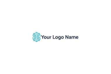 Vektör illüstrasyon. Soyut mavi Logo tasarımı. Beyaz arka planda yalıtılmış.
