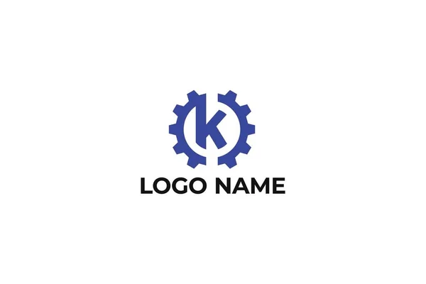 K harfi logo tasarımı. Beyaz arka planda yalıtılmış.
