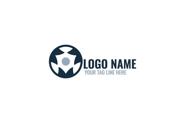 Alfabe Logo Tasarımı Beyaz Arka Planda Yalıtılmış — Stok Vektör