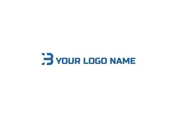 Logotypen Line Art Monogram Isolerad Vit Bakgrund — Stock vektor
