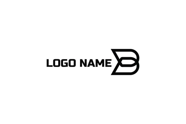 Vektör B logo tasarımı. Beyaz arka planda yalıtılmış.