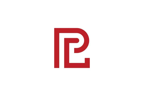 Alphabet Logo Design Isolated White Background — Stock Vector