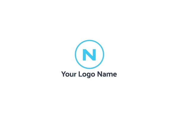 Alphabet Cercle Logo Design Isolé Sur Fond Blanc — Image vectorielle