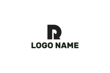 Alphabet R logo tasarımı. Beyaz arka planda yalıtılmış. 