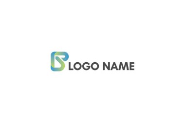 Alfabe B renkli logo tasarımı. Beyaz arka planda yalıtılmış.