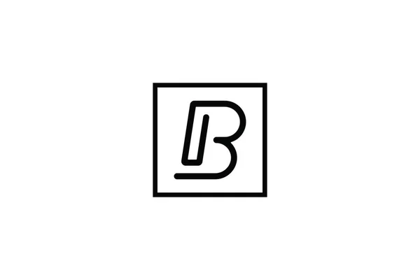 Alfabe B kare kutu logo tasarımı. Beyaz arka planda yalıtılmış.