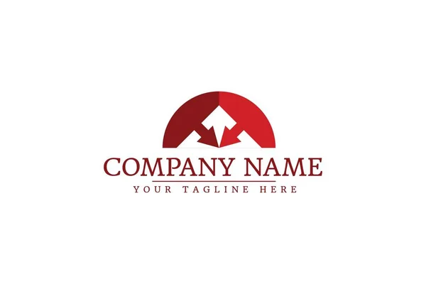Branding Identity Corporate Arrow Vector Logo Design Template Isolated White — Stock Vector