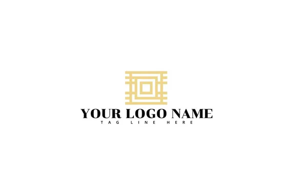 Sarı Renk Logo Tasarımı Vektör Illüstrasyon Beyaz Arka Planda Yalıtılmış — Stok Vektör