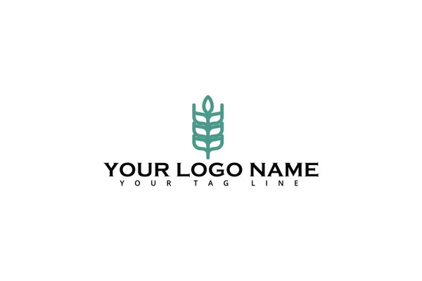 Yeşil Logo Tasarımı Vektör Illüstrasyon Beyaz Arka Planda Yalıtılmış — Stok Vektör