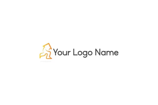 矢印ロゴデザインのベクトルイラスト 白い背景に隔離 — ストックベクタ
