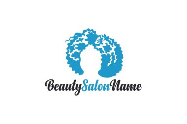 Güzellik Salonu logo tasarımı vektör Illustration. Beyaz arka planda yalıtılmış.