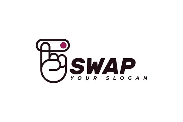 Ilustración Vectorial Del Diseño Del Logotipo Swap Aislado Sobre Fondo — Archivo Imágenes Vectoriales