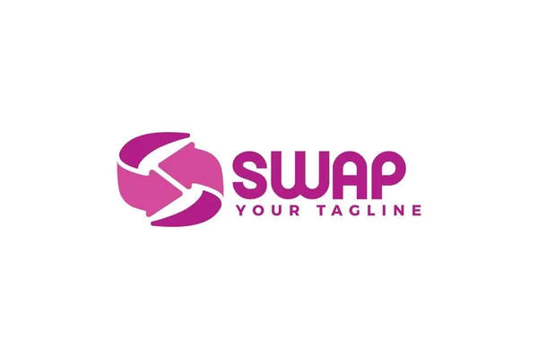Swap logo tasarımı. Vektör Illustration. Beyaz arka planda yalıtılmış.