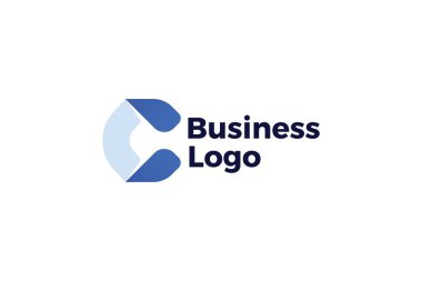 C harfi logo tasarımı. Beyaz arka planda yalıtılmış.