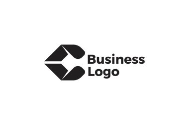 Modern harf c siyah logo tasarımı. Beyaz arka planda yalıtılmış.