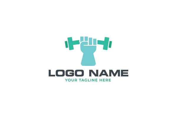 Vektör fitness spor salonu logo tasarımı. Beyaz arka planda yalıtılmış.