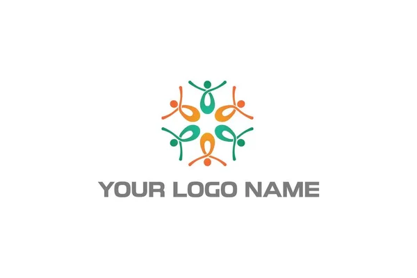 Ilustración Vectorial Del Diseño Del Logotipo Los Socios Del Equipo — Vector de stock