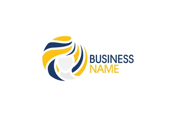 Projeto Colorido Logotipo Negócio Círculo Vetorial Isolado Sobre Fundo Branco — Vetor de Stock