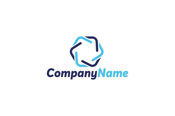 Vektör blockchain logo tasarımı. Beyaz arka planda yalıtılmış. 