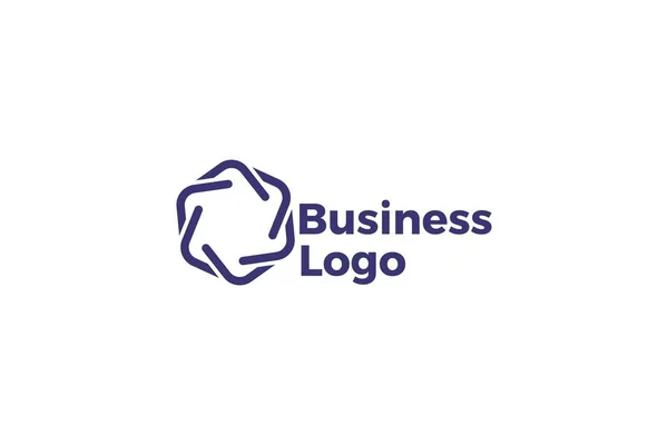 Diseño Logotipo Cadena Bloques Aislado Sobre Fondo Blanco — Vector de stock