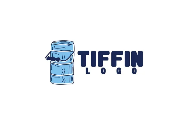 Tiffin logo tasarım şablonunun vektör illüstrasyonu. Beyaz arka planda yalıtılmış.