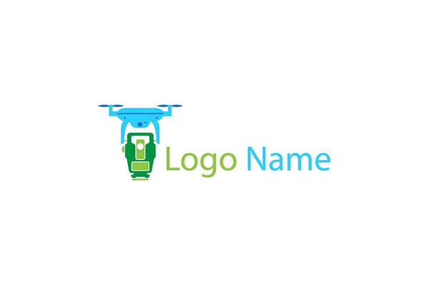 Harita Drone Logo simgesi Tasarım. Beyaz arka planda yalıtılmış.