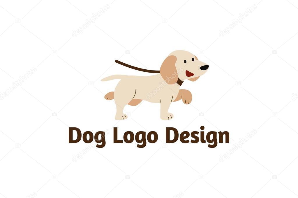 Dog Logo Design Template. Vector illustration. Isolated on white background.