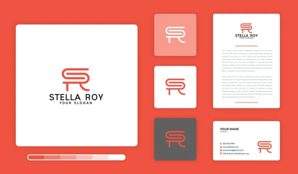 Vektorillustration Der Stella Roy Logo Designvorlage Isoliert Auf Farbigem Hintergrund — Stockvektor