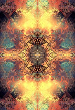 Güzel soyut süsler, derin ve parlak.