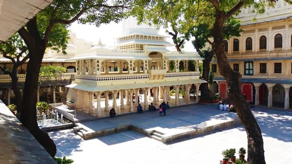 Belo Palácio Templo Rajasthan Índia Abriu Como Local Turístico Para — Fotografia de Stock