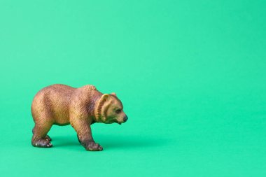 ayı oyuncak yeşil arka planda izole