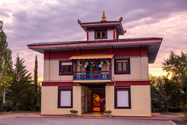 Buddhist temple Dag Shang Kagyu in Panillo huesca Aragon Spain