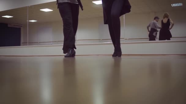 Vídeo Câmera Lenta Dançarinos Ballet Studio — Vídeo de Stock