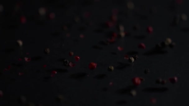 Allspice Falls Dark Surface Allspice Dark Background Allspice Close Camera — Stock Video