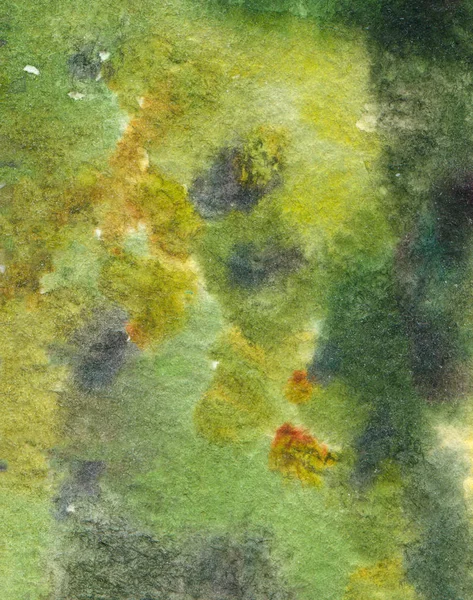 watercolor abstract texture on paper, color green and yellow