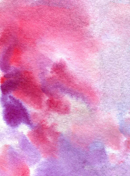 Aquarelle Texture Abstraite Sur Papier Couleur Rose Violet — Photo