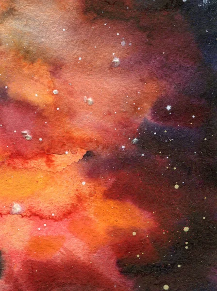 Акварельная Абстрактная Текстура Галактика — стоковое фото