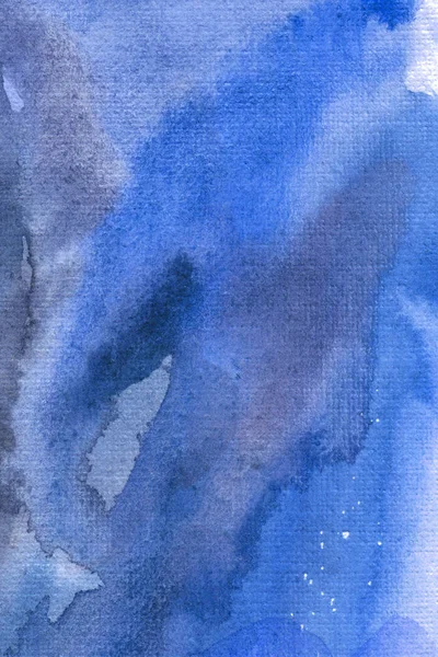 Aquarelle Texture Abstraite Sur Papier Couleur Bleu Foncé — Photo