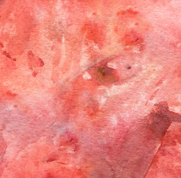 Watercolor abstract texture on paper, color red