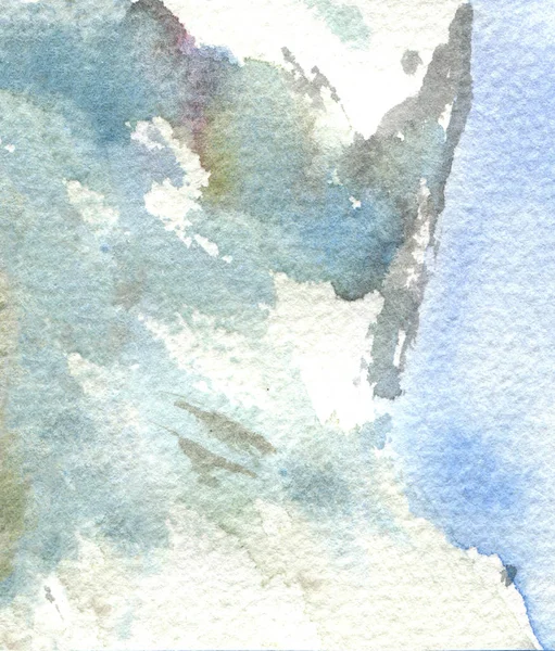 紙に水彩画の抽象的なテクスチャ カラーブルー — ストック写真