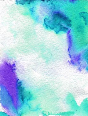 kağıt rengi yeşil ve menekşe suluboya doku